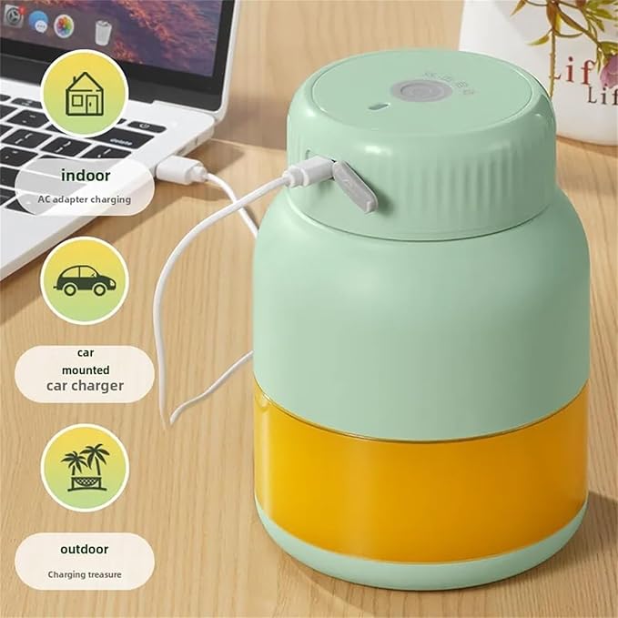 Portable Juicer Blender for Shakes and Smoothies Personal 17oz with Straw&ampTwo Lids Electric for TravelOffice GymCampingWhite