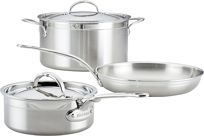 Hestan ProBond - Professional Clad Stainless Steel 5-Piece Ultimate Cookware Set Induction Compatible