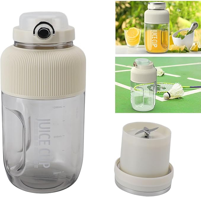 Pssopp Size Blenders for Smoothies and Shakes Electric Cup Smoothie Baby Food Mixing Machine with Powerful MotorPortable Blender for Home Travel (White)