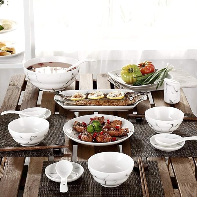 20-Piece Marbled Dinnerware Sets
