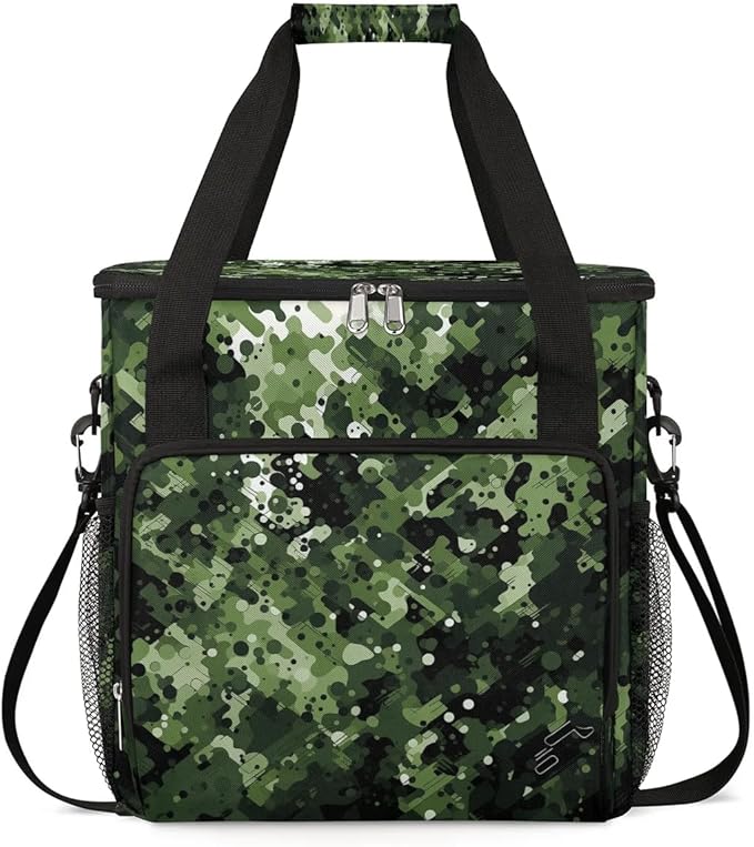 Abstract Camouflage Geometric Coffee Maker Travel Bag for K-Mini or K-Mini Plus Single Serve Coffee Brewer Portable Storage Tote Case for Tarvel