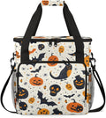 Cartoon Pumpkin Coffee Maker Carrying Bag Gothic Pumpkin Travel Storage Bag Compatible with K-Mini or K-Mini Plus Single Serve Coffee Brewer Carrying Case with Multiple Pockets &amp Shoulder Strap