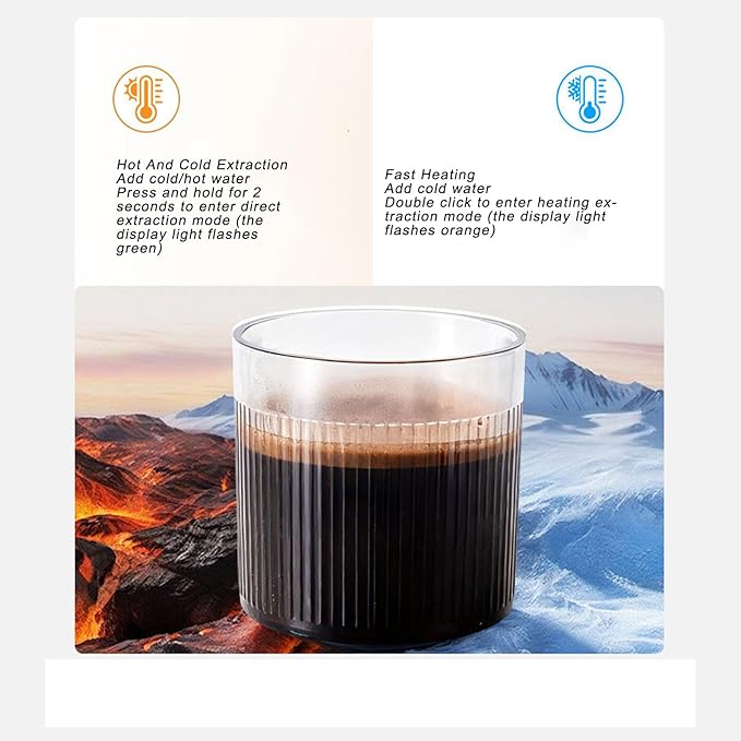 Portable Coffee Machine Travel Coffee Maker Machine with Extraction Cold Hot for Camping Office Travel
