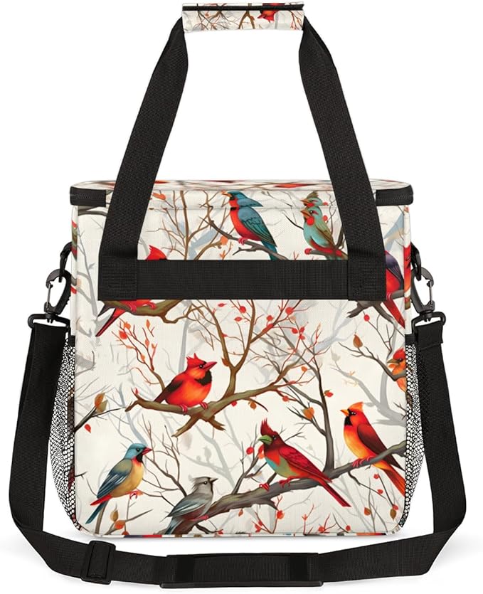 Cardinal Bird Coffee Maker Carrying Bag Portable Travel Storage Tote Bag Compatible with K-Mini or K-Mini Plus Single Serve Coffee Brewer Carrying Case with Multiple Pockets &amp Shoulder Strap