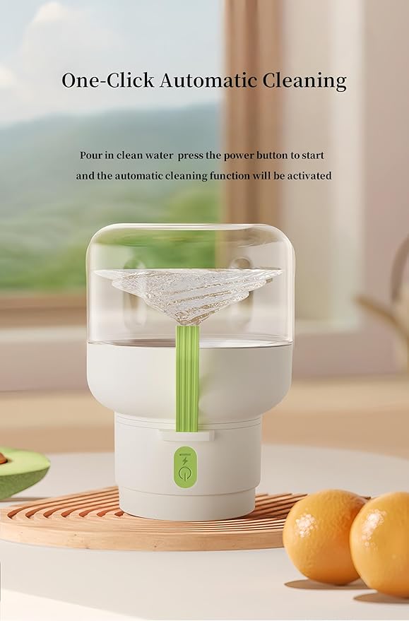 Personal Blender for Smoothies - 40w Mixer Blender with 850ml Capacity 12-Leaf Stainless Steel Blade Dual Lids Type-C Charging and Auto-Cleaning green