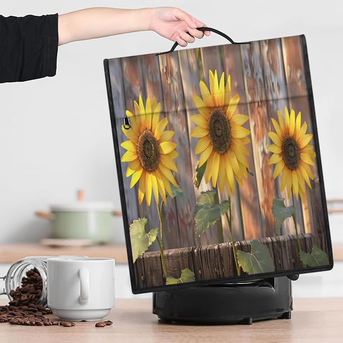 cfpolar Kitchen Aid Mixer Cover Compatible with 6-8 Quarts Flower Sunflower Stand Mixer Cover Kitchen Aid Mixers Accessories Appliance Organizer Bag Dust Covers with Zipper Pocket