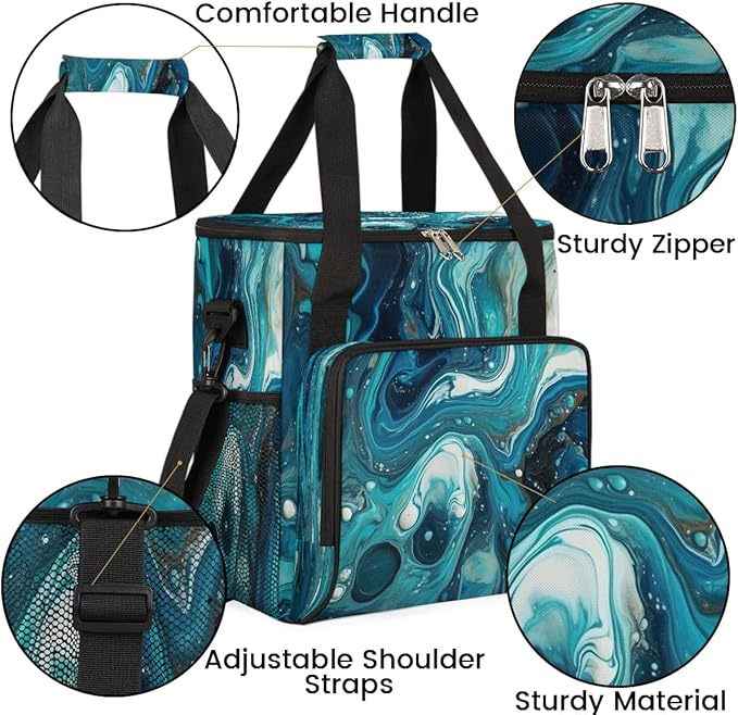 Marble Ocean Coffee Maker Carrying Bag for Keurig K-Mini or K-Mini Plus Storage Portable Coffee Maker Travel Bag