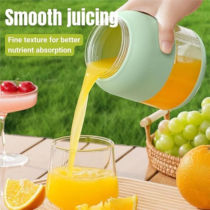 Mini handheld blender cordless portable electric blender direct squeeze juicing no strainer required dishwasher safe(Large)