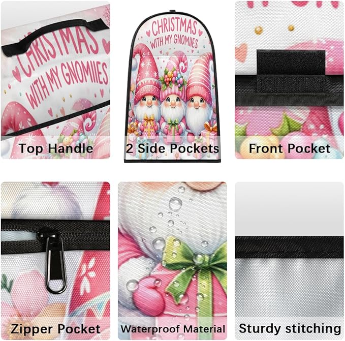 cfpolar Kitchen Aid Mixer Cover Compatible with 6-8 Quarts Christmas Pink Dwarf Holly Stand Mixer Cover Kitchen Aid Mixers Accessories Appliance Organizer Bag Dust Covers with Zipper Pocket
