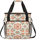 Retro Floral Coffee Maker Carrying Bag Rich Damask Travel Storage Bag Compatible with K-Mini or K-Mini Plus Single Serve Coffee Brewer Carrying Case with Multiple Pockets &amp Shoulder Strap
