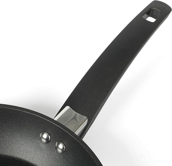 Oster Connelly 7 Piece Aluminum Premium Nonstick Pots and Pans Cookware Set W/Induction &amp Bakelite Stay Cool Handle - Black