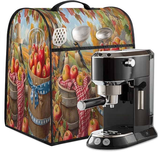 cfpolar Kitchen Aid Mixer Cover Compatible with 6-8 Quarts Autumn Apple Maple Leaves Bird Stand Mixer Cover Kitchen Aid Mixers Accessories Appliance Organizer Bag Dust Covers with Zipper Pocket