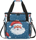 Dreamy Santa Claus Coffee Maker Carrying Bag Cute Santa Claus Travel Storage Bag Compatible with K-Mini or K-Mini Plus Single Serve Coffee Brewer Carrying Case with Multiple Pockets &amp Shoulder S