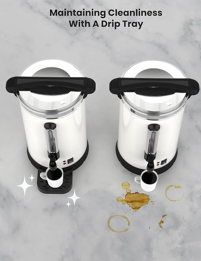GarveeHome 80 Cups Coffee Urn12 L/3.2 gal Double Wall Commerical Coffee Maker for Buffet Catering Wedding GatheringLarge Capacity Hot Coffee DispenserStainless Steel Hot Water Urn
