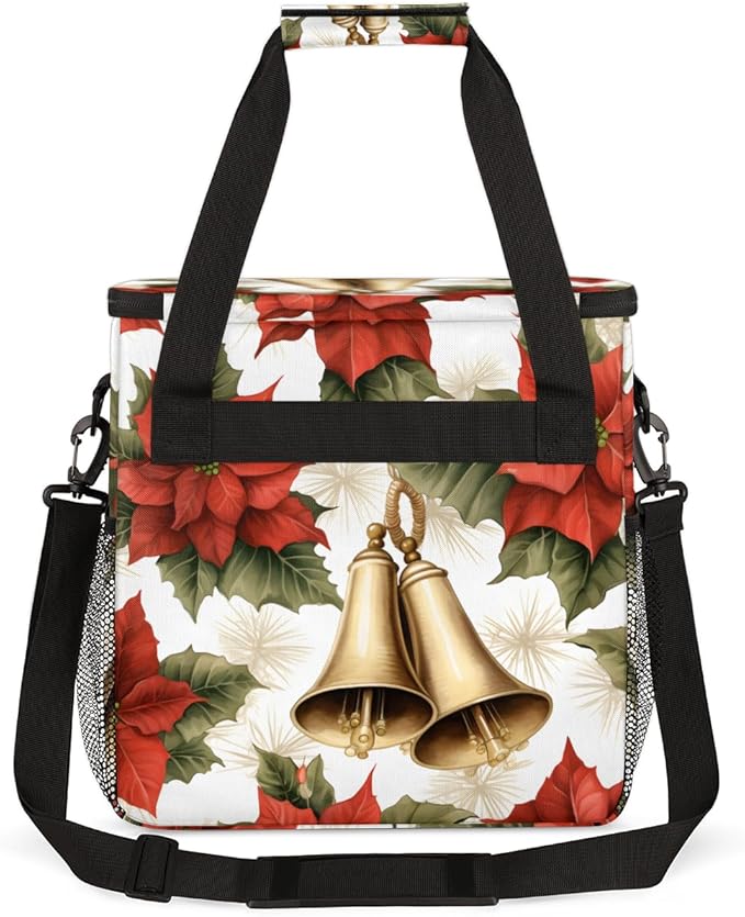 Holly Berry Flowers Coffee Maker Carrying Bag Mystical Flowers Travel Storage Bag Compatible with K-Mini or K-Mini Plus Single Serve Coffee Brewer Carrying Case with Pockets &amp Shoulder Strap