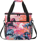 Abstract Horse Coffee Maker Carrying Bag Pink Horse Travel Storage Bag Compatible with K-Mini or K-Mini Plus Single Serve Coffee Brewer Carrying Case with Multiple Pockets &amp Shoulder Strap