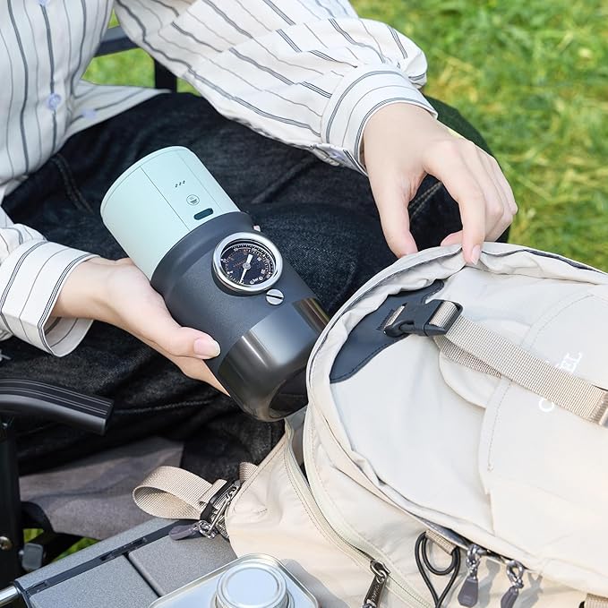 STARSEEKER Super58 Portable Espresso Machine 18-20g Adjustable Pressure USB-C Car Coffee Maker for Camping RV Hiking &amp Office w/Folding Bracket &amp Carry Bag (black)