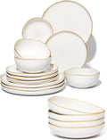 16 piece Stoneware Dinnerware Sets White