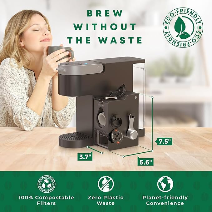 SavePod Coffee Pod Maker with Reusable Coffee Pods Compatible with Keurig and K-Cup Coffee Machines Smart Easy to Use &amp Convenient (Black Small)