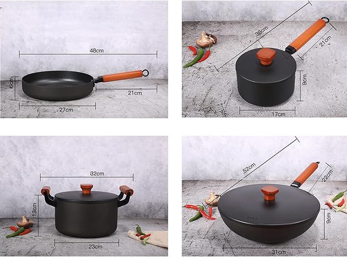 Non-Stick Cookware SetKitchen Cooking Pot SetKitchen Utensil Setwith Soup PotFrying PanWokMilk Pan