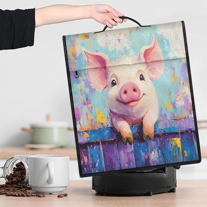 cfpolar Kitchen Aid Mixer Cover Compatible with 6-8 Quarts Animal Pig Cute Stand Mixer Cover Kitchen Aid Mixers Accessories Appliance Organizer Bag Dust Covers with Zipper Pocket