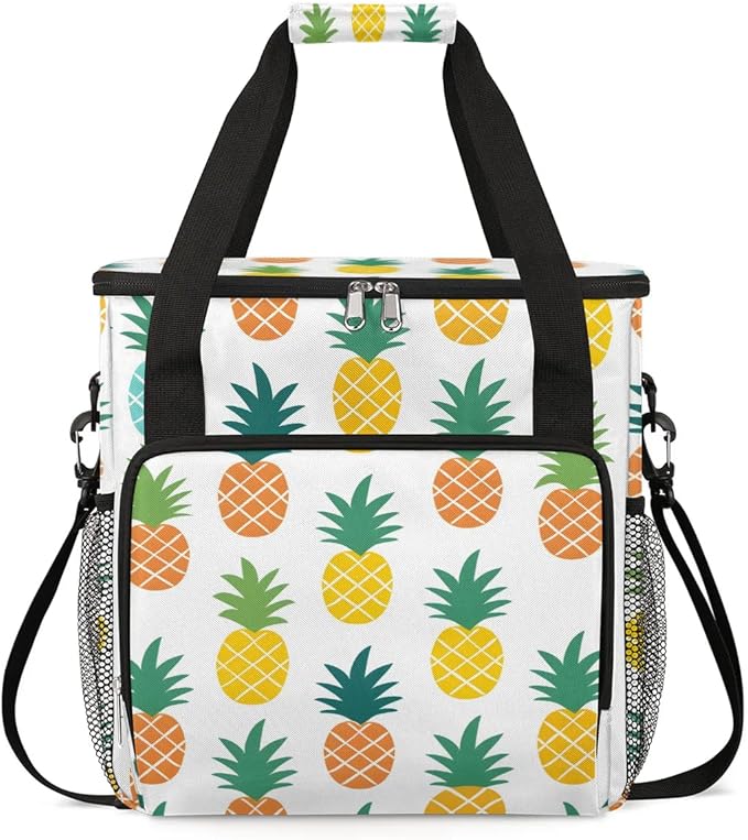 Coffee Maker Carrying Bag Pineapple Single Cup Coffee Maker Travel Bag Compatible with Keurig K-Mini or K-Mini Plus Portable Storage Bag with Shoulder StrapAZ-212