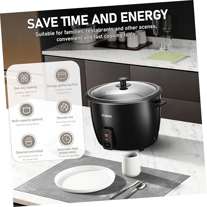 VILLCASE Electric Rice Cooker with Clear Lid Portable Multi-functional Stew Pot for Camping and Travel Space-saving Personal Cooker with US Plug for Rice Soups Oatmeal and Steamed