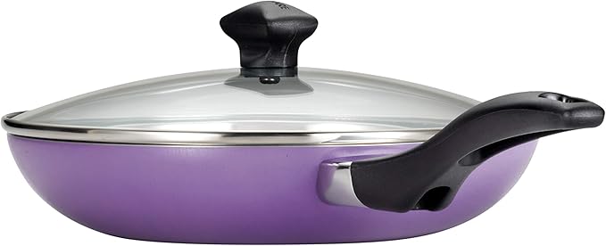 Farberware Dishwasher Safe Nonstick Aluminum 15-Piece Cookware Set Purple
