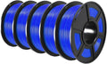 US 3D Filament PETG/EASY ABS/TPU/ASA for Filamnet 1.75mm 5Roll 1KG(TPU 0.5KG/Roll) 3D Printer Filament for 3D Printer(PETG Blue 5 Roll)