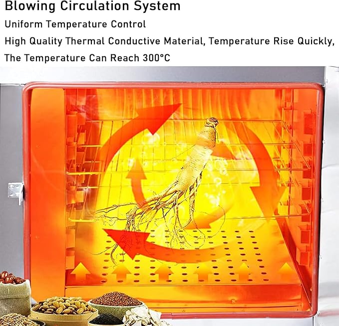 Digital Drying Oven Forced Air Convection 600W Temperature Range 5-300°C Ideal for Drying and Heat Treatment 00s