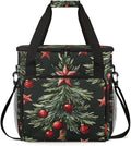 Glitter Tree Christmas Coffee Maker Carrying Bag Travel Storage Bag Compatible with K-Mini or K-Mini Plus Single Serve Coffee Brewer Carrying Case with Multiple Pockets &amp Shoulder Strap