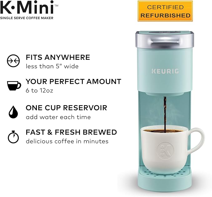 Keurig K-Mini Coffee Maker Certified Refurbished Oasis (Renewed)