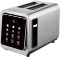 Brentwood TS-228DS Touch Screen 2-Slice Digital Toaster with Extra Wide Slots 6 Shade Settings Bagel Cancel Defrost and Reheat Functions Stainless Steel