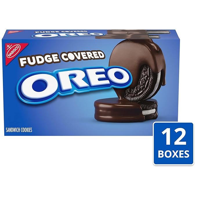 OREO Fudge Covered Chocolate Sandwich Cookies Original Flavor 12 - 7.9 oz Boxes