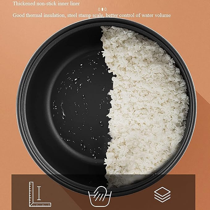 Rice Cooker with Steamer Non-Stick Inner Pot Intelligent Insulation and Reservation Make Rice &amp Steam Healthy Food(4L) ()