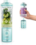 Ninja Blast Max Portable Blender + Twist &amp Go Personal Smoothie Blend Ice Crush 3 Programs Cordless 22oz removable Vessel Dishwasher Safe Leakproof Sea Glass BC251MT