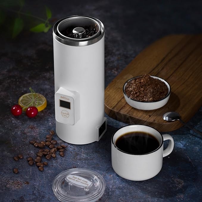 iMiGoo Dual Brew Electric 8oz Coffee &amp Tea Percolator 17oz Boil Water Keep Warm Portable Multi-Functional Stainless Steel Pot for Home/Office/Camping