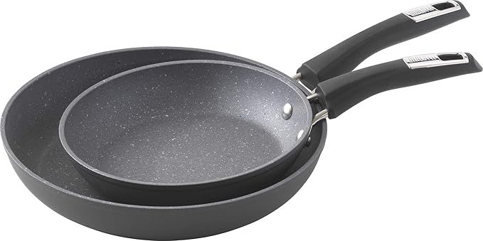 Bialetti Impact 10-Piece Textured Aluminum Cookware Set with Pots Pans and Dutch Oven Nonstick Pots and Pans Set for Kitchen Gray