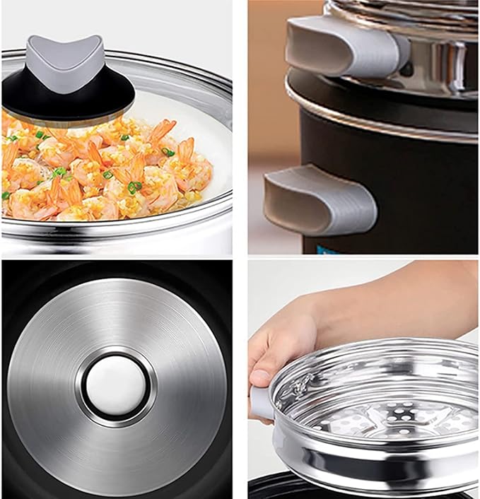 Household Electric Rice Cooker With Steamer Non-Stick Inner Pot Intelligent Insulation Make Rice Steam Healthy Food Vegetables For 1-8 People
