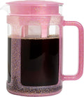 Paris Hilton Cold Brew Coffee Maker Durable 1.6 Quart Borosilicate Glass Carafe with Stainless Steel Filter Glitter Pink 38 oz