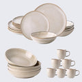 AmorArc Stoneware Dinnerware Sets &amp Pasta Bowls &amp Coffe MugsService for 4 (22pc)