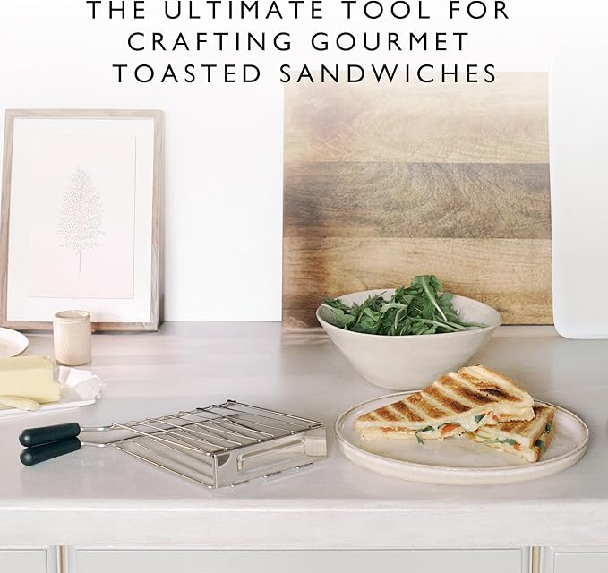 Dualit Design Series Sandwich Cage x 2 for Lite Design Series and Domus Toasters | Make toasted sandwiches in your Toaster | Pack of 2 Sandwiches Cages | Sandwich Cage with Drip Tray