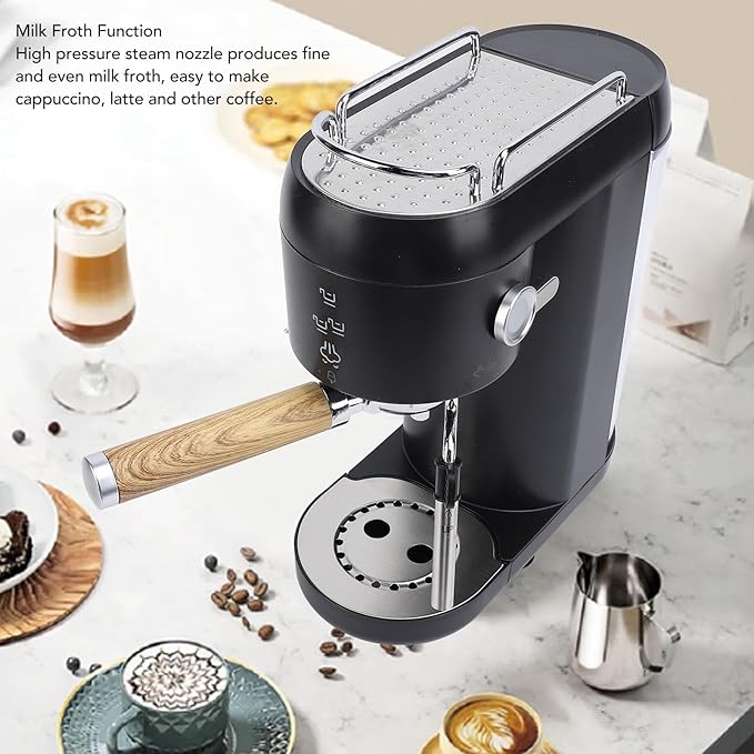 Espresso Machine 20Bar 1400W Espresso Coffee Machine with Portafilter Tamper Milk Frother Milk Frothing Function Coffee Maker for Home and Office Use (US Plug 110V)
