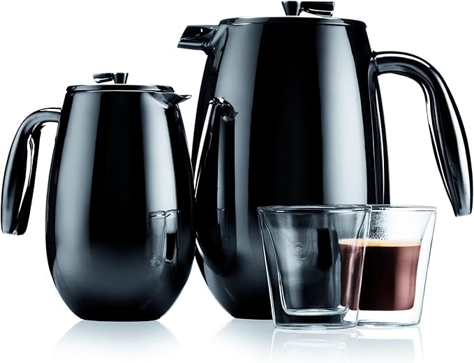 Bodum Columbia - Insulated French Press Coffee Maker - Dishwasher Safe - Stainless Steel - Stainless Steel Matt - 3 Cups/0.35l