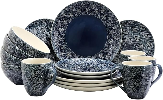 16-Piece Dinnerware Set Dinner Plate Dessert Bowl Mug Plates