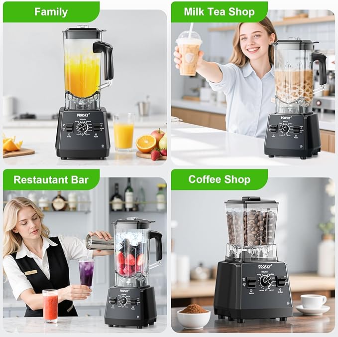 2400W High Speed Countertop Blender 101oz Large Capacity BPA-Free 25000 RPM Blenders for Smoothies Ice Crushing Soups Nut Butters &amp Baby Food (Gray 3L)
