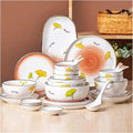 Dinnerware Sets - Luxury Gift Dishes Service Set Ceramics Dinner Sets 43 Pieces Glaze Porcelain Dinnerware Set | Cereal Bowl and Steak Plate Set for Wedding Housewarming Gift