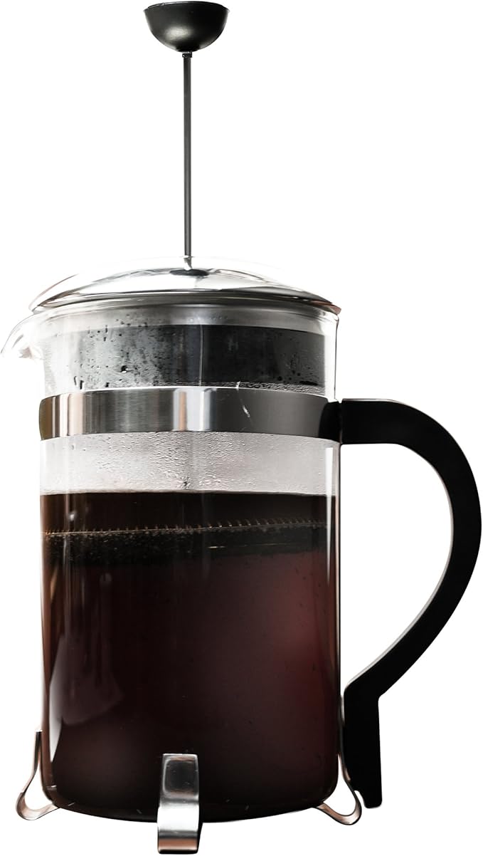 Primula Classic French Press Coffee/Tea Maker - Glass 8 Cup/32 Oz Black/Chrome Accents