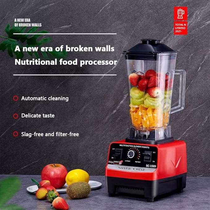 Multifunctional Ice Crusher Smoothie Blender High Power Blender 2L Large Capacity Commercial Blender Milkshake Maker