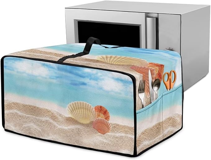 Toaster Oven Heat-Resistant Modern Toaster Oven Heavy Duty Microwave Cover with Storage Side Pockets Protects from Appliances Spills Stain Shell